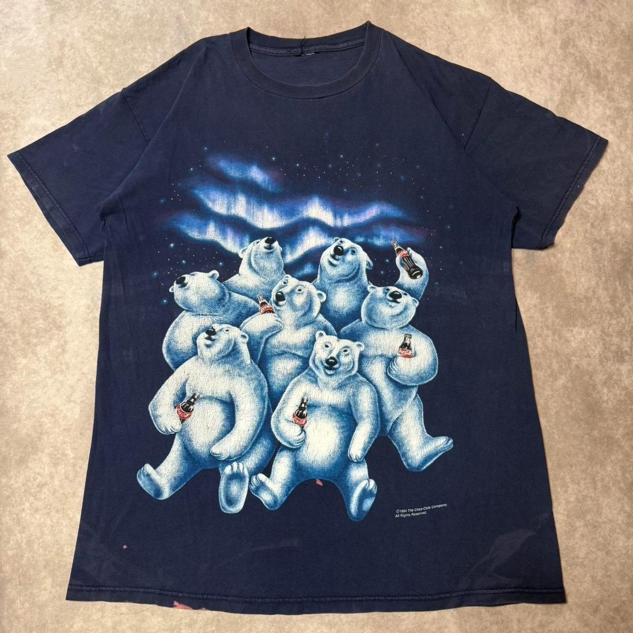 Coca Cola Polar Bear 1994 T-Shirt Vintage Promo Graphic Tee S-5XL XL