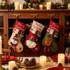 Decorative Gift Bags for Christmas 18 Inch Large Stockings, 3D Santa/Snowman/Reindeer Xmas Hanging Socks, Non-woven Practical Pouches Holidays Fabric