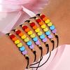 2Pcs Adjustable Rainbow Heart Bracelet Candy Color Friendship Braided Bracelet  Gifts