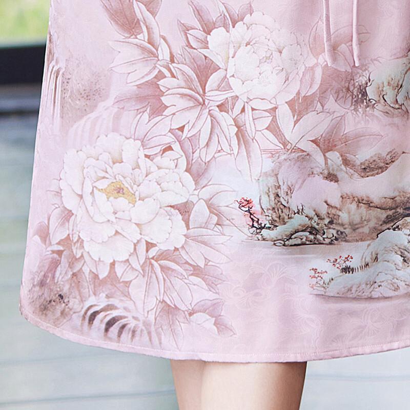 Pasite Summer New Chinese Style Short Sleeve Qipao Dress