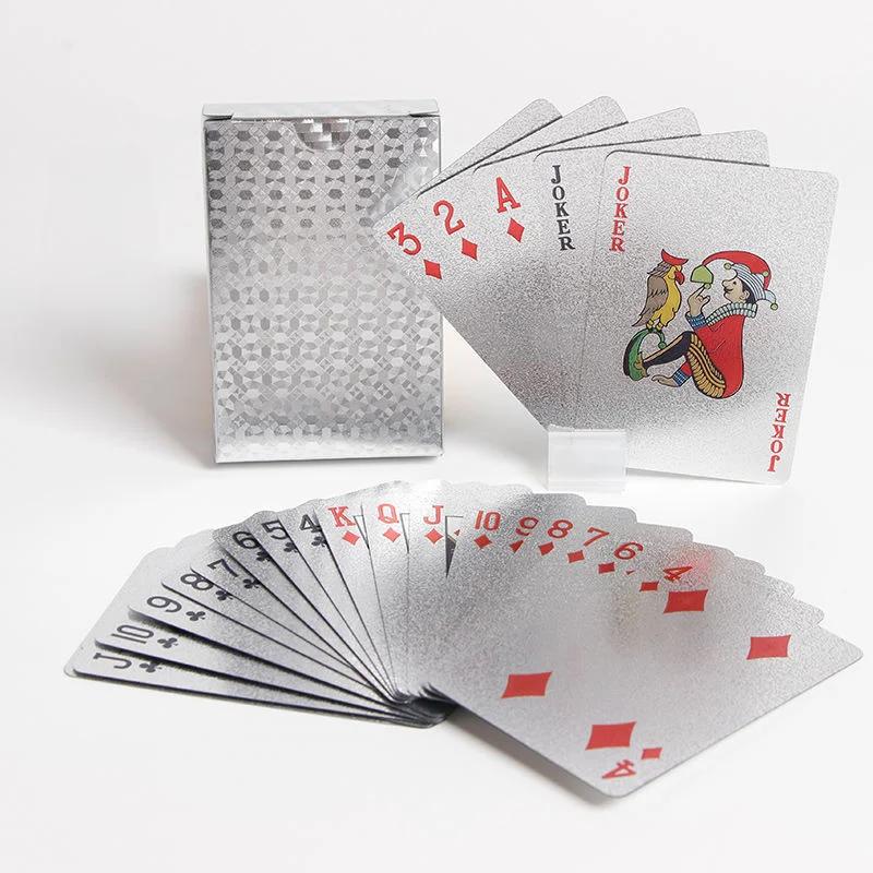 New 54 Black and Gold Plastic Playing Cards Waterproof Card Gift Collection Aluminum Foil Poker Set Practical Party Gifts