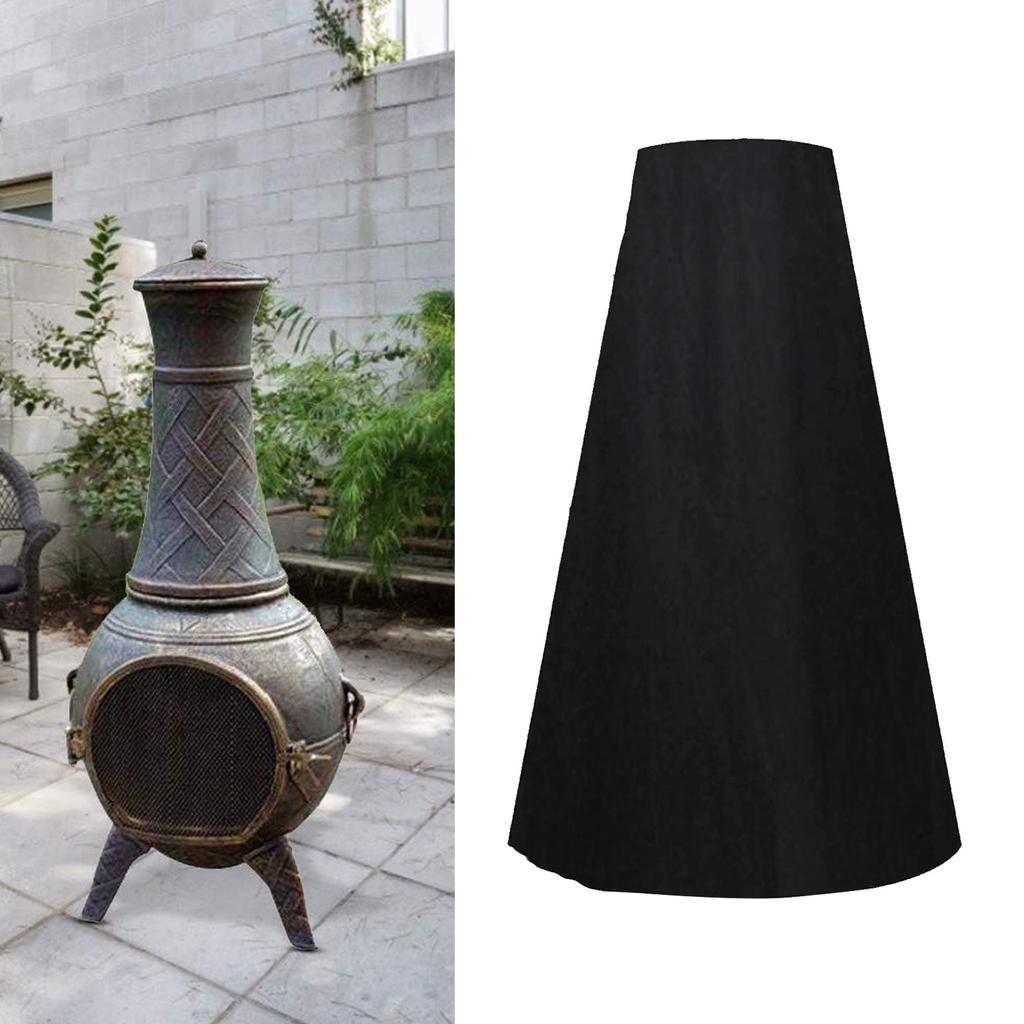 Chiminea Covers Waterproof Dust Prevention 210D Oxford Cloth Patio Chiminea Pit Cover for Gardens Balconies