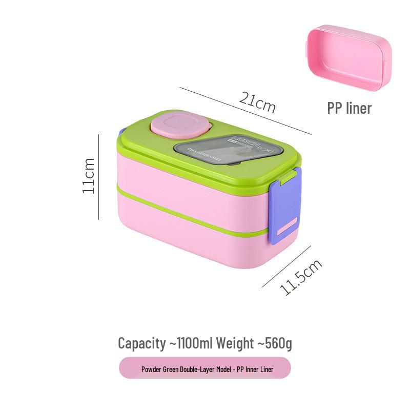 Compartmented Anti-Leak Lunch Bento Box for Adults - Microwaveable & Portable розовый