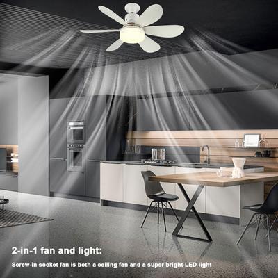 2 In 1 Ceiling Fan Light E27 LED 40W Mute Electric Ceiling Fan Light 86-265v with Remote Control Lighting Living Room Study Room