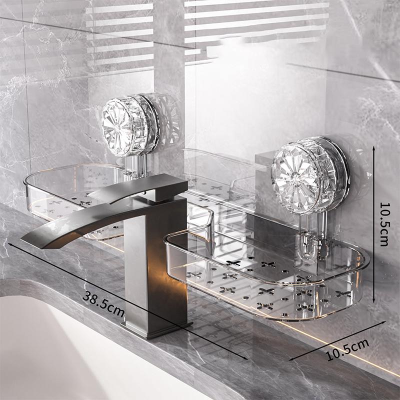 

Стойка-присоска для раковины, настенная, без перфорации, съемная, моющаяся, несущая стойка, акриловая полка без перфорации