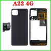 Tylna obudowa Tylna klapka baterii Przednia środkowa ramka LCD Do Samsung Galaxy A22 4G 5G A225 A226 Obudowa tylnych drzwi Obiektyw aparatu