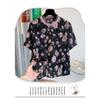 2025 Summer New Retro Flower Short-sleeved T-shirt Loose Shirt Top for Women