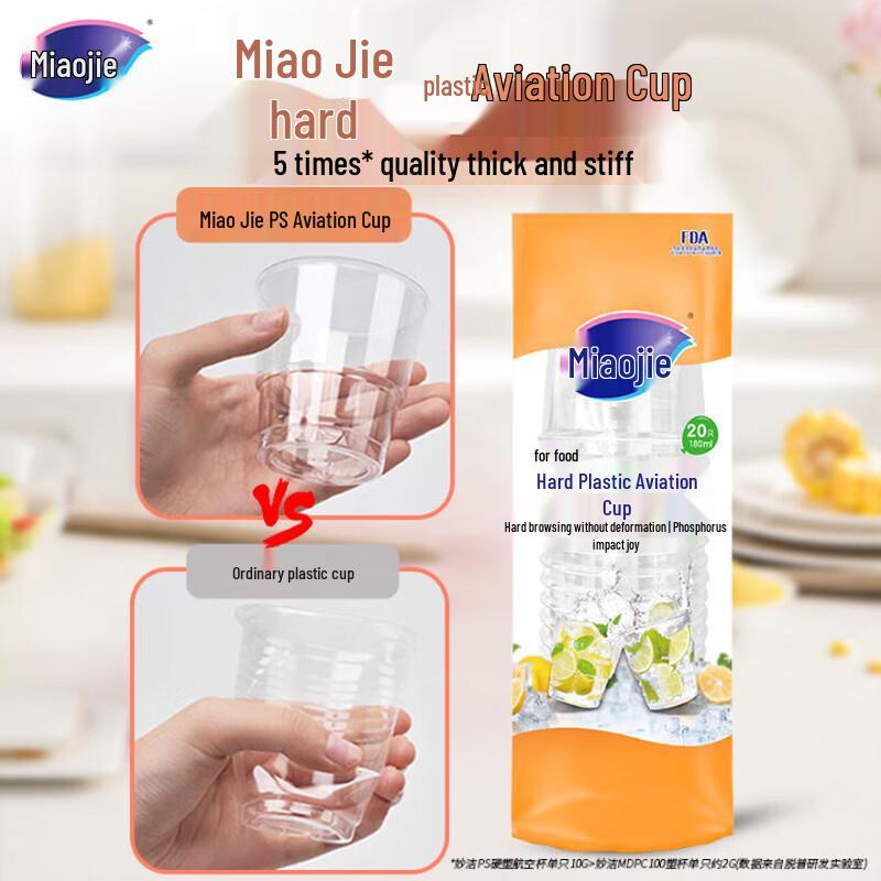 Miaojie Disposable Transparent Round Cups