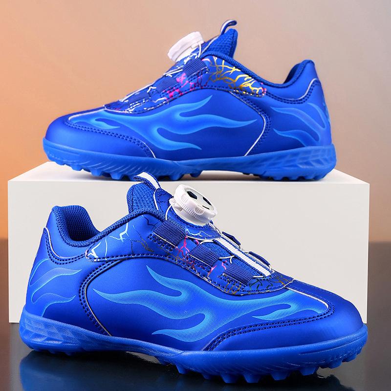 Leather Rotary Buckle Children's Football Shoes Men's Broken Nails Teen Students Lace-Up Sneakers
