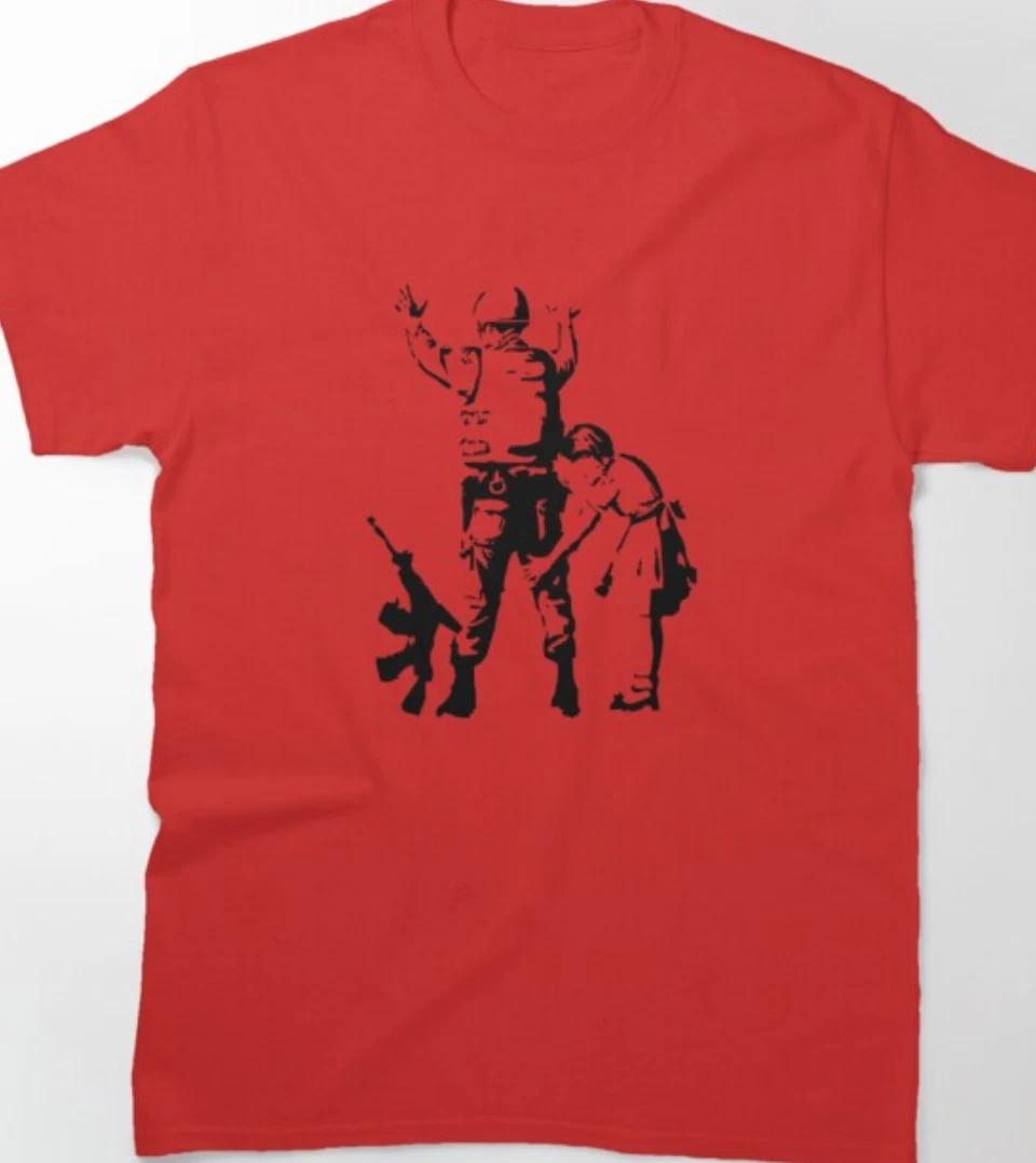 Banksy Girl Search Soldier T shirt Tee Street Art XXXL