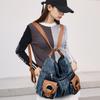 Women Fashion Denim Backpack Large Capacity Vintage Design Handbag Lady Soft Shoulder Bag Korean Beach Travel Backpacks Trend