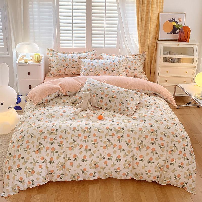 Four-season Universal Four-piece Set, Skin-friendly Cotton Quilt Cover, Bed Sheet, Double Bedding, Dormitory Three-piece Set