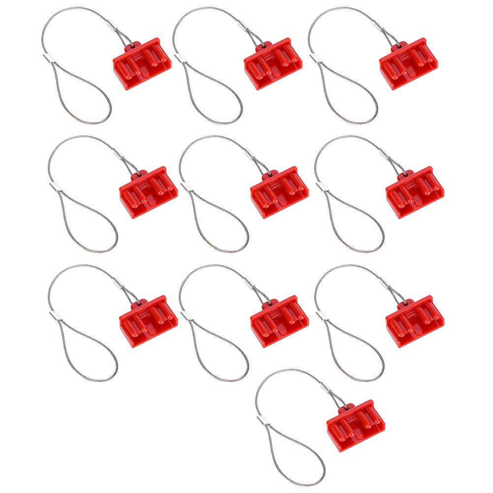 

10Pcs Dust Cap for Forklift Connector Red Plastic Hard Texture Protection Cover 50A