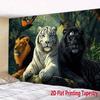 majestic lions and tigers Digital printing polyester wall tapestry suitable for use in living rooms bedrooms offices bars party