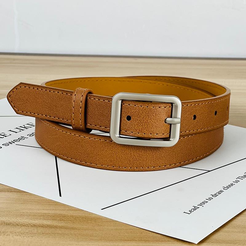 Simple Fashionable Womens Belt Metal Pin Buckle Outdoor Casual Belt Waist