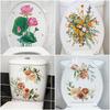 Toilet Plant And Flower Wall Stickers Home Decoration Self Adhesive Mural Bathroom Toilet Cover Stickers
