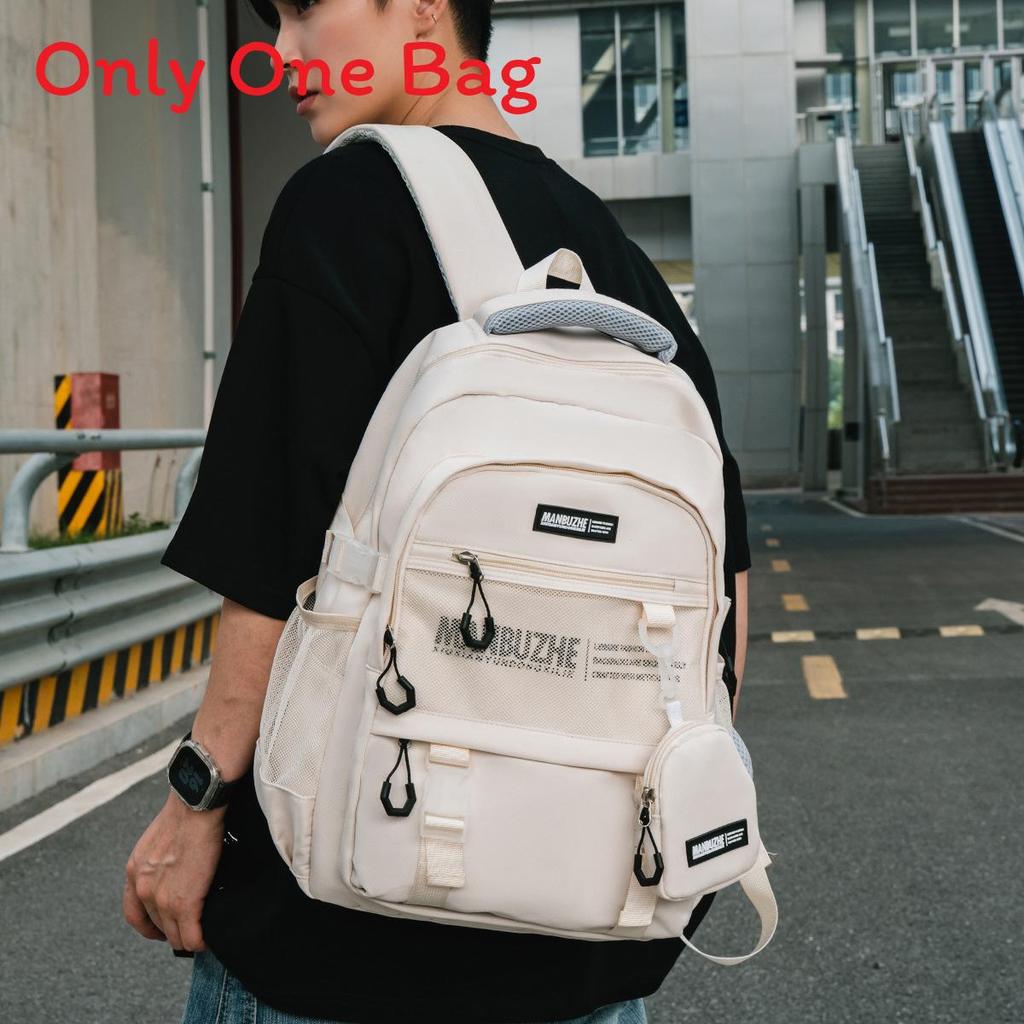Style Backpack For Men Women Large Capacity Travel Schoolbag With Multiple Compartments