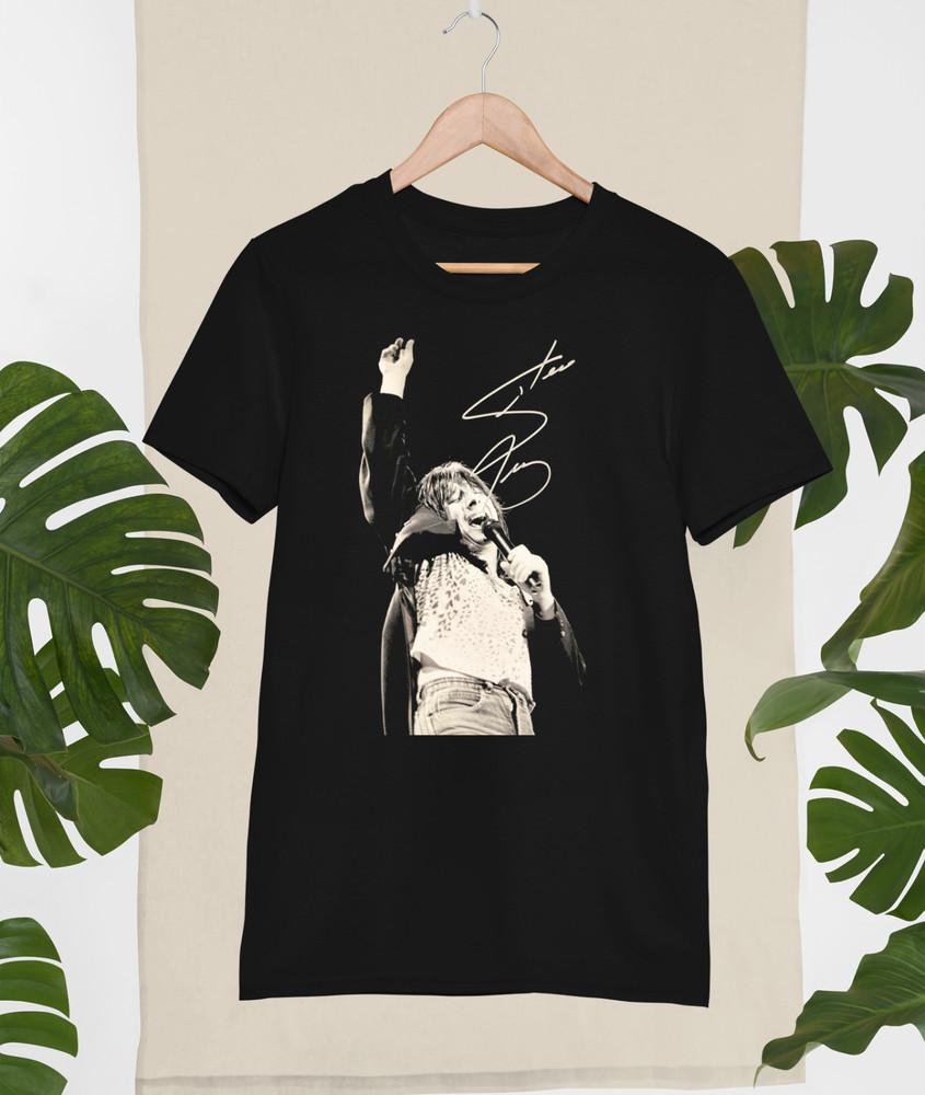 Steve Perry Signed Men T-shirt Black Cotton Unisex All Sizes Shirt Fan Unisex T-Shirt XL