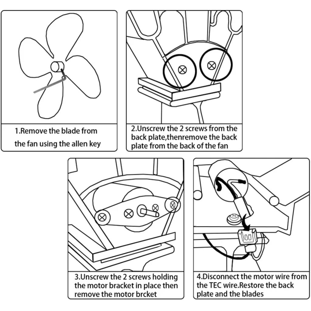Ofenventilator Ersatzmotor 1500RPM Kaminventilator Stromgenerator Heizung Ersatz Elektrisches Zubehör Reparaturteile