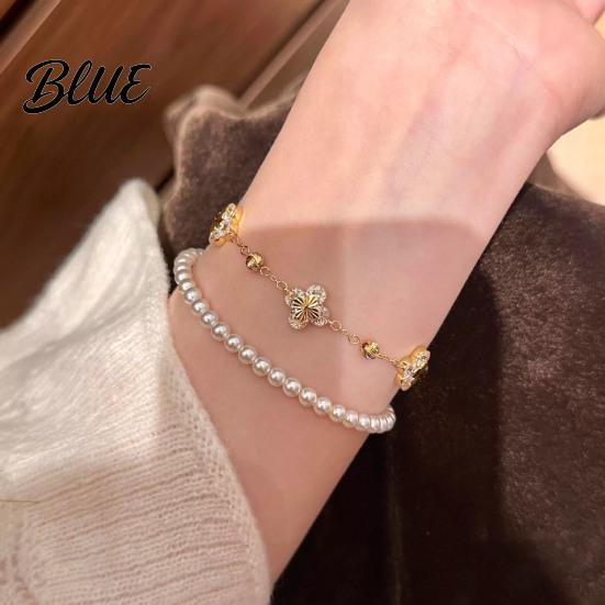 Comfortable Bracelet Women Bracelet Four-Leaf Clover Design Casual Adjustable Chain