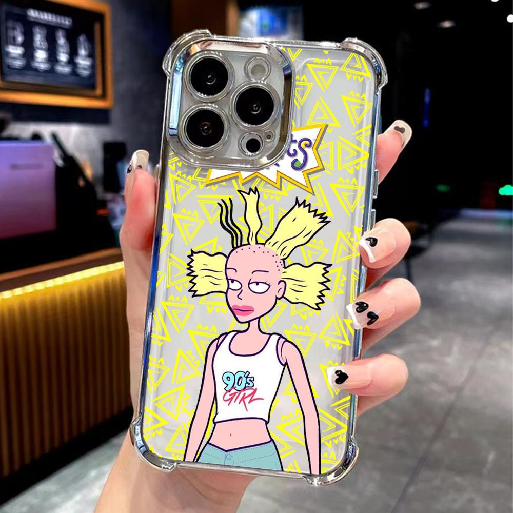 Cartoon Adventure R-Rugrats Plating Phone Case For IPhone 16e 16 15 14 13 12 11 Pro Max X XR XSMax 7 8 Plus Anti-Fall Back Cover