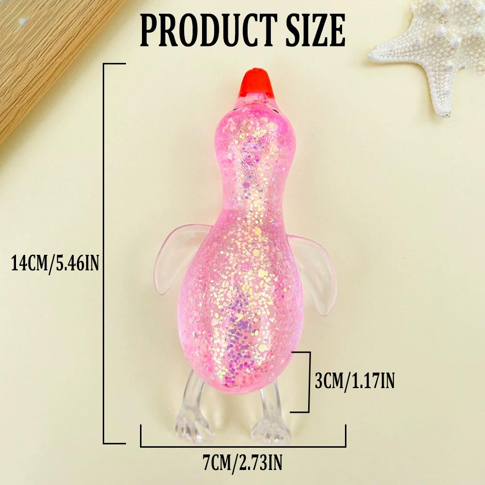 Colorful Aurora Duck Squeeze Toy Soft Cute Animal Stress Relief Decompression Stretch Toy For Adults And Children Gift