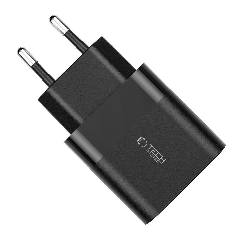 Ładowarka sieciowa C30W USB-C USB-A 30W - czarna