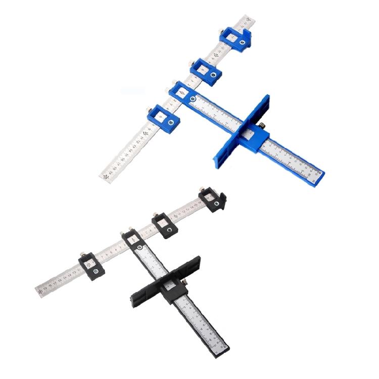 Carpentry Punch Locator Drill Guide Ruler Woodwork Hole Locator Positioner Tool