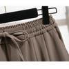 Plus Size Women's Trousers Spring and Autumn Drawstring Wide Leg Pant Suit Trousers Draped Casual Straight Trousers