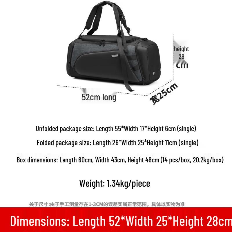 Zouyou Outdoor Fitness Dry-Wet Separation Travel Bag