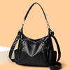Soft leather retro fashionable messenger bag women's large-capacity simple commuter portable mother bag niche versatile shoulder bag