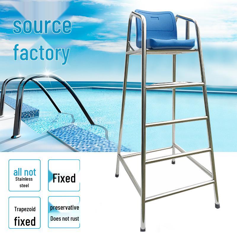 Stainless Steel Lifeguard and Referee Chair for Swimming Pools