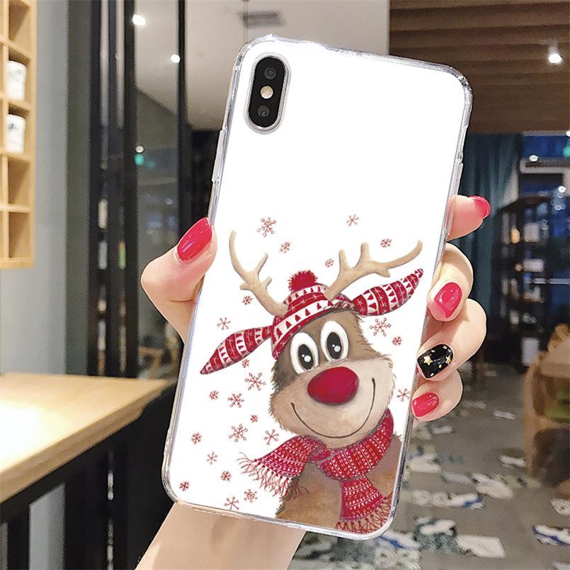 Merry Christmas Snowman Phone Case For iPhone 5 5S SE 5C 6 6S 7 8 Plus 4 4S 11 Pro XR XS Max X TPU Xmas Cover For iPhone XR Case
