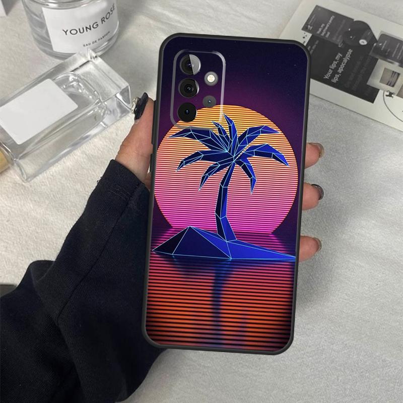 Retrowave Neon Palms Tree Case For Samsung Galaxy A54 A34 A14 A36 A56 A06 A13 A53 A32 A12 A22 A52 A35 A17 A16 A55 A15