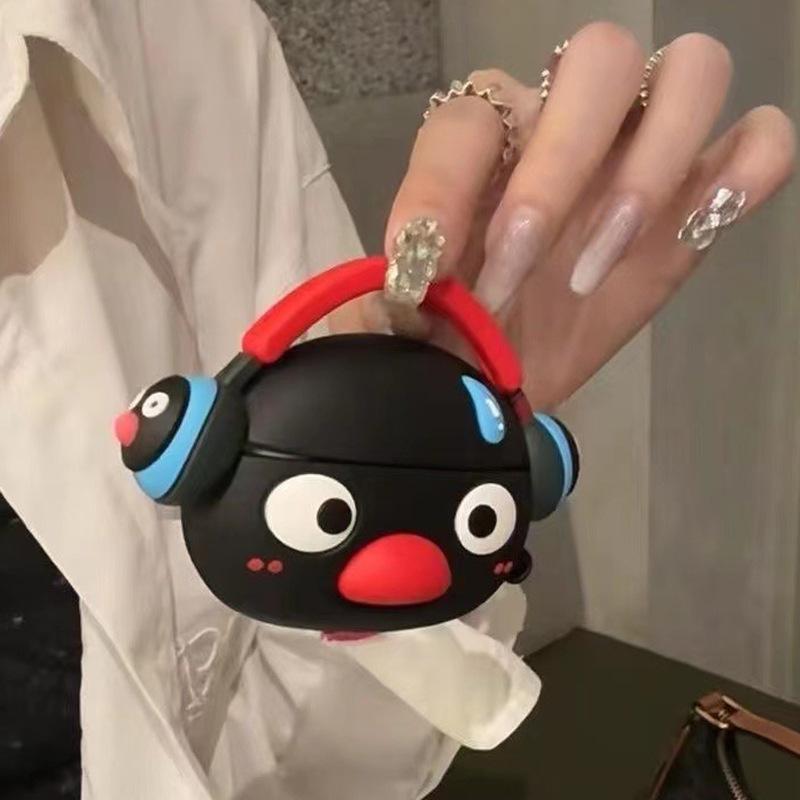 Cute Pingu Penguin Animal Generic Case Shockproof Soft Silicone Protective Cover For Airpods 1 2 3 4 Pro Pro2 Daily Use Fun Gift