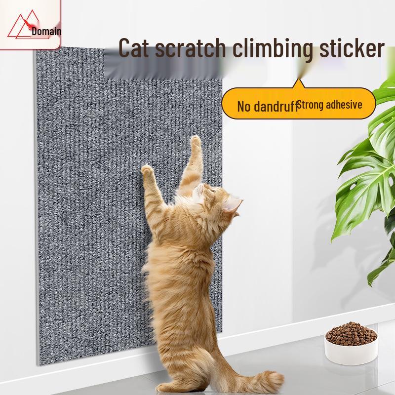 Wear-Resistant Cat Climbing Mat: Cuttable Wall Sticker & Scratch Board for Sofa Protection - Self-Adhesive & Multifunctional Cat Supply