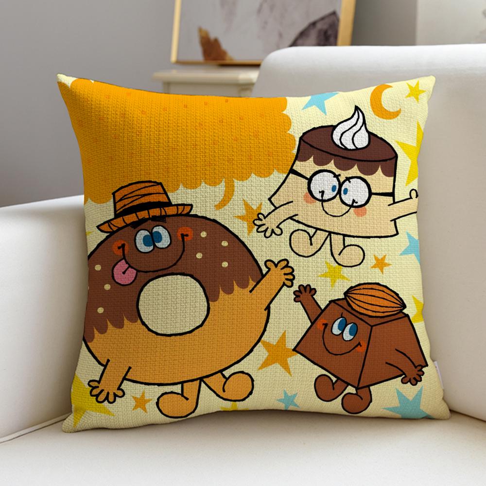 Unique TToru FukudaS Cushion Cover Breathable and Skinfriendly Linen Pillowcase Square Removable and Washable Cushion
