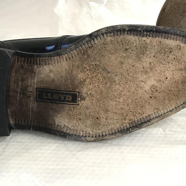 Lloyd Leather Plain Toe Dress Shoes Black Size 5.5 24.525.0cm Made in Germany(USED)