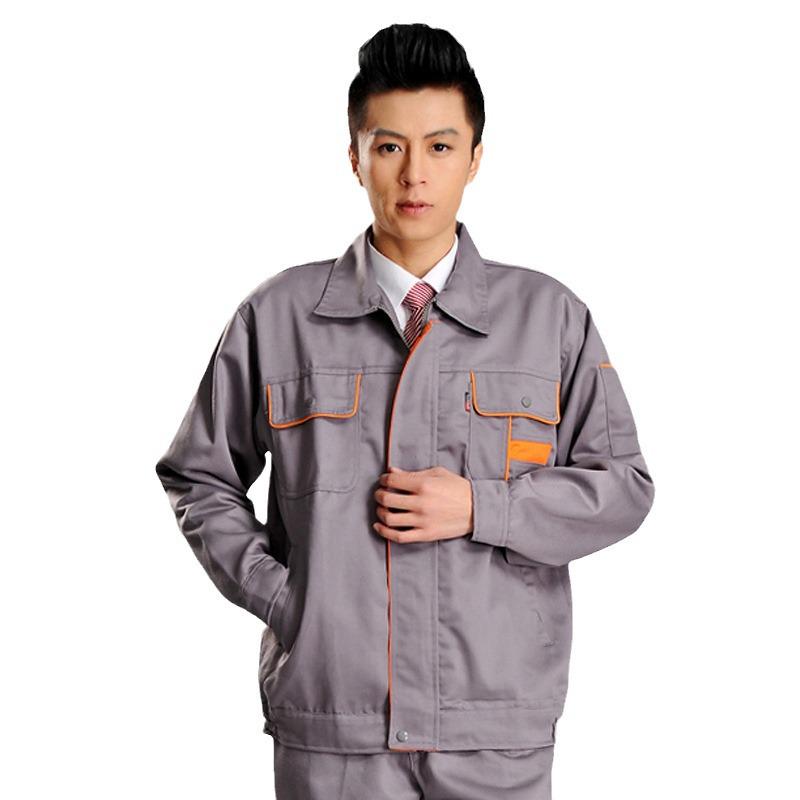 Gray Spring & Autumn Workwear Engineering Suit Set