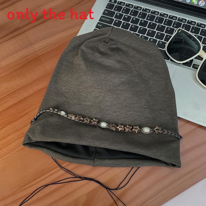 Винтажная хлопковая панама со звездным узором, дышащая, для женщин, на осень коричневый