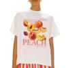 Summer Hippie Cute Fruit Graphic Tees Vintage Peach Printed TShirts for Women Loose Short Sleeve Retro Aesthetic Fashion Tops