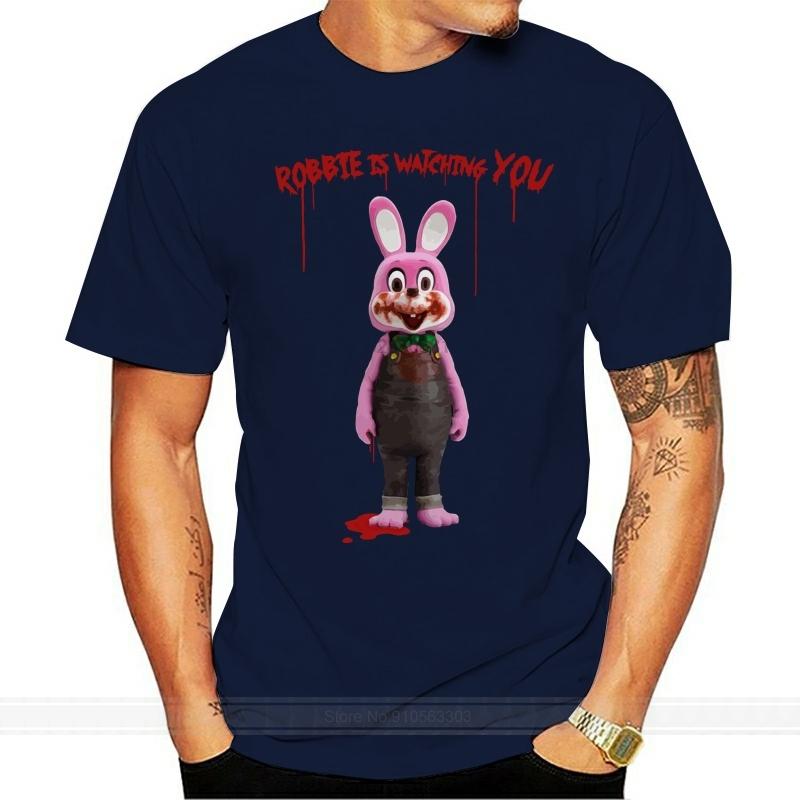 X3XL Robbie Rabbit Tshirt Silent Game Fan Hill Horror Tshirt 4Xl 5Xl Xx3XL male brand teeshirt men summer cotton t shirt