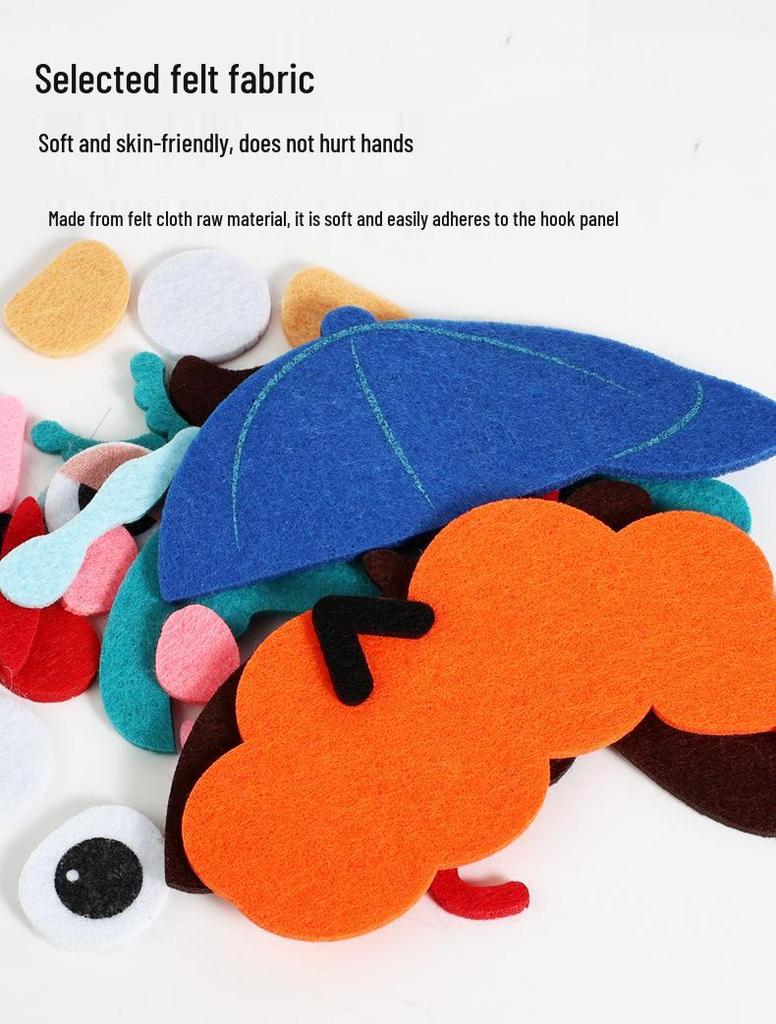 Felt Emoji Stickers for Kids: Emotion Expression DIY Toys, Educational Puzzle Game for Ages 2-5