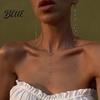 Hypoallergenic Jewelry Clear Waterdrop Artificial Crystal Glass Round Bead Necklace