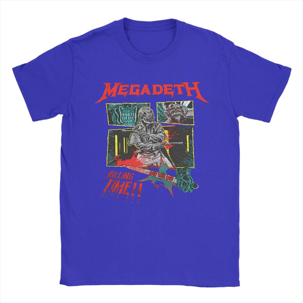 M-Megadethed Band  T Shirt Men's  Pure Cotton Creative T-Shirt Round Neck  Tees Short Sleeve Tops Graphic Printed