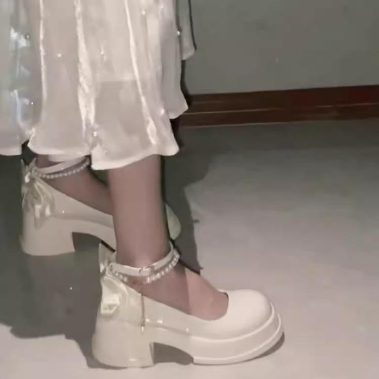 Baotou Women's 2025 Fairy Style High-Heeled Mary Jane Sandals for Summer.