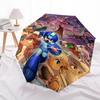 1pc Mega Man Automatic Opening Folding Outdoor Umbrella - 8 Bone Iron Frame, Suitable for Fans, Travel, Daily Use, Gift for Occasions.L013