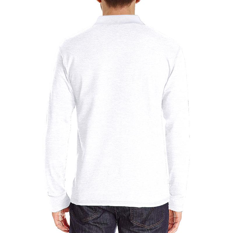 Men's European & American Long Sleeve Polo Shirt - Turn-Down Collar, Autumn/Winter Base Layer