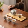 Su's Heritage Ceramic Ink Dragon Tea Set - 1 Pot, 4 Cups