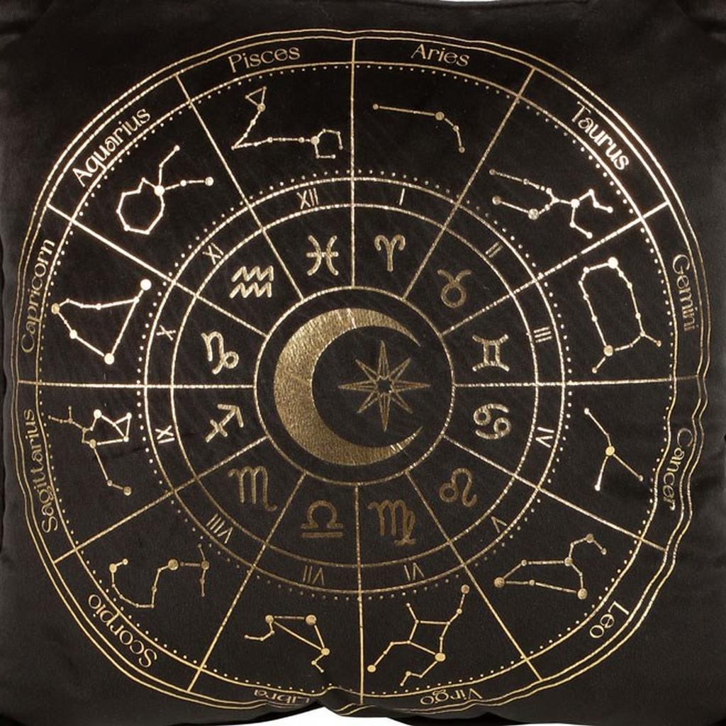 Something Different Astrologické kolo čtvercový polštář